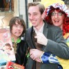 Cast of the Everyman Theatre Christmas Panto, Sinbad with Late Late Show Presenter Ryan Tubridy during his Toys For Tubs Appeal in Cork.